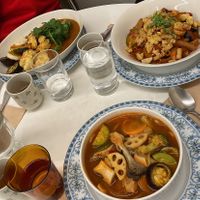 I ordered the vegetable noodle spicy soup and it was really delicious   at Sunny Bowl in Seoul