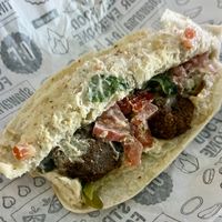 Special falafel sandwich at Operation Falafel in Dubai