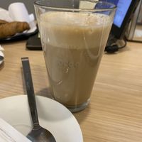 Vegan latte macchiato  at Work Cafe in Palermo