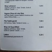 Menu at Elea Candia in Cologne
