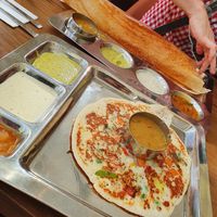 Uthappan and Masala Dosai at Saravanaa Bhavan in Berlin