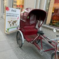 outside at Saravanaa Bhavan in Berlin