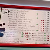 Menu at LIU Nudelhaus at Liu in Berlin