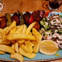 Vegan falafel shish at Walnuts in Chislehurst