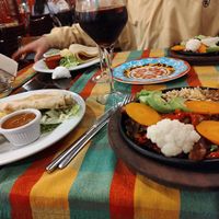 Veggie fajitas at Serendiville in Tirana