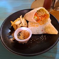 Tofu burrito (98 pesos) at Banh Mi in Guanajuato