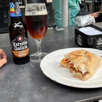 Vegan chicken sandwich  at Saspi in O Porrino