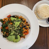 Vegan Love Bowl w/ House made English muffin  at The Victorian Cafe in Bend