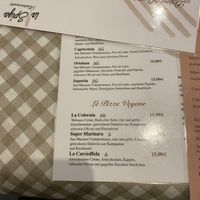Vegan menu options   at Pizzeria La Spiga in Vienna