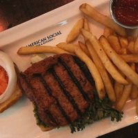 cute burger  at American Social in Orlando