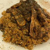 Vegan jerk chicken   at JS International Grill in Desoto