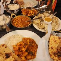 Food spread that I shared with my friend at Flavor of Himalaya in San Marcos