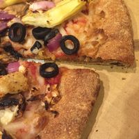 You can choose different crust options; I chose whole wheat. It gives the pizza a unique flavor. If I lived closer, I would return often. at NoHo Pizza Man in North Hollywood