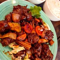Vegan mongolian lamb at Bamboo Box in Katoomba