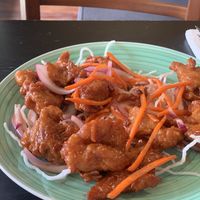 Plum sauce ‘pork’… accidentally ate half before photo 😬 at Bamboo Box in Katoomba