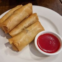 Vegan spring rolls at Bamboo Box in Katoomba