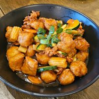 Mongolian chicken at Bamboo Box in Katoomba