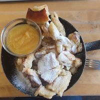 Vegan Kaiserschmarr'n with Apfelmus at 15 süße Minuten Café - Bistro in Vienna