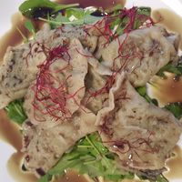 The vegan spinach Pierogi, delicious!  at 15 süße Minuten Café - Bistro in Vienna