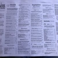 Whole menu at 15 süße Minuten Café - Bistro in Vienna