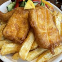 Tofish & chips  at Papa's Fish & Chips in Blackpool
