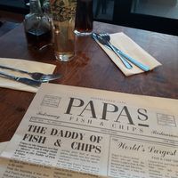  at Papa's Fish & Chips in Blackpool