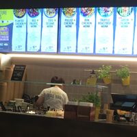 Menu board  at Fat Monk – Wien Quartier Belvedere in Vienna