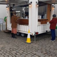 Outdoor coffee and treats at Phoenix Cafe in Dublin