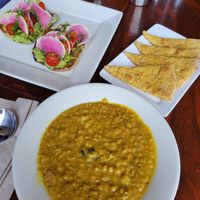 Soup and toast at Sage Bistro and KindKreme in Los Angeles