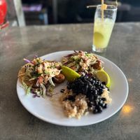 Baja Avocado Tacos and Ginger & Ale Mocktail  at Sage Bistro and KindKreme in Los Angeles