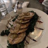 Potato and Broccoli ravioli   at Sage Bistro and KindKreme in Los Angeles