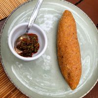 Kibbeh w/oyster mushroom p at Kumin Vegan Lezzetler in Istanbul