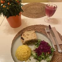 Moussaka with lentils  at Kumin Vegan Lezzetler in Istanbul