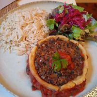 Potato pie at Kumin Vegan Lezzetler in Istanbul