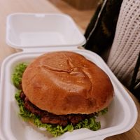 Plain vegan burger at Notorious BRG in Maidstone