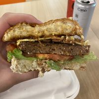 Vegan Blue Cheese Deluxe burger  at Notorious BRG in Maidstone