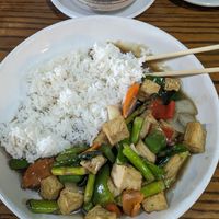 The special of the day and Tom kha soup at Zen Zero in Lawrence