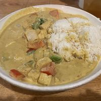 Yellow Thai Coconut (large portions!)  at Zen Zero in Lawrence