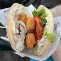 Fish burger at Wat'is mit vegan in Berlin