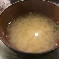 Complementary miso soup at Hashi Gawa in Alameda
