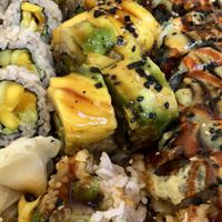 3 different vegan sushi rolls including the hashi gawa special. All very good.  at Hashi Gawa in Alameda