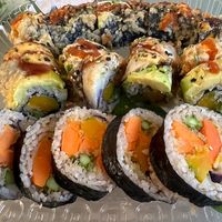 Spicy veggie roll, veggie bomb roll, veggie tempura roll  at Hashi Gawa in Alameda