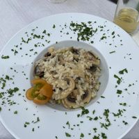 Veganes Pilzrisotto - super lecker!  at Casa do Farol in Camara De Lobos