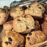 Fruit scones at National Trust Gibside Market Place Cafe in Gateshead
