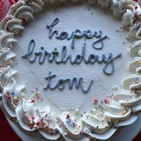 Custom chocolate birthday cake  at Botanical Bakeshop in Milan