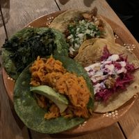 4 tacos  at La Vegan Taqueria in Tulum