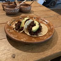 Jamaica tacos  at La Vegan Taqueria in Tulum