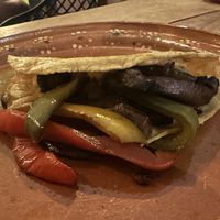 Quesadilla stuffed with veggies  at La Vegan Taqueria in Tulum