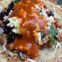   at La Vegan Taqueria in Tulum