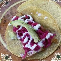   at La Vegan Taqueria in Tulum